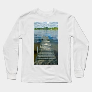 Empty Dock, Peaceful Lake Long Sleeve T-Shirt